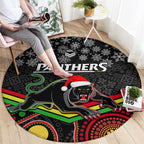 custom-panthers-rugby-christmas-round-carpet-merry-xmas-2023-mix-aboriginal-art-black-version