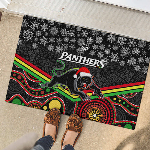 custom-panthers-rugby-christmas-rubber-doormat-merry-xmas-2023-mix-aboriginal-art-black-version