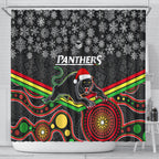 custom-panthers-rugby-christmas-shower-curtain-merry-xmas-2023-mix-aboriginal-art-black-version