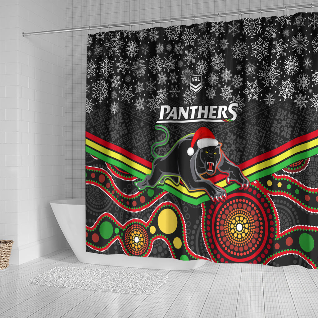 custom-panthers-rugby-christmas-shower-curtain-merry-xmas-2023-mix-aboriginal-art-black-version