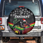 custom-panthers-rugby-christmas-spare-tire-cover-merry-xmas-2023-mix-aboriginal-art-black-version