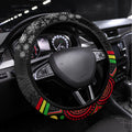 Panthers Rugby Christmas Steering Wheel Cover Merry Xmas 2023 Mix Aboriginal Art Black Version