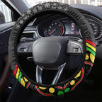 Panthers Rugby Christmas Steering Wheel Cover Merry Xmas 2023 Mix Aboriginal Art Black Version