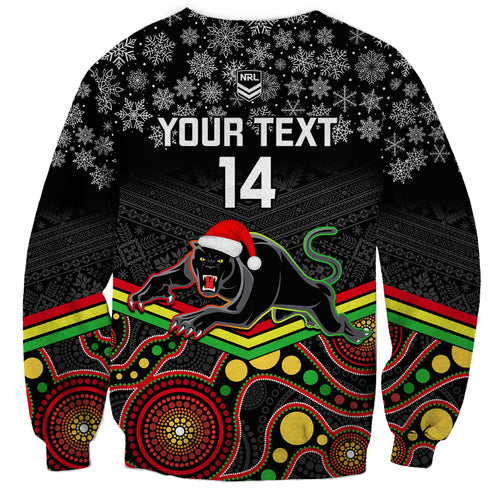 custom-panthers-rugby-christmas-sweatshirt-merry-xmas-2023-mix-aboriginal-art-black-version
