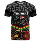 custom-panthers-rugby-christmas-t-shirt-merry-xmas-2023-mix-aboriginal-art-black-version