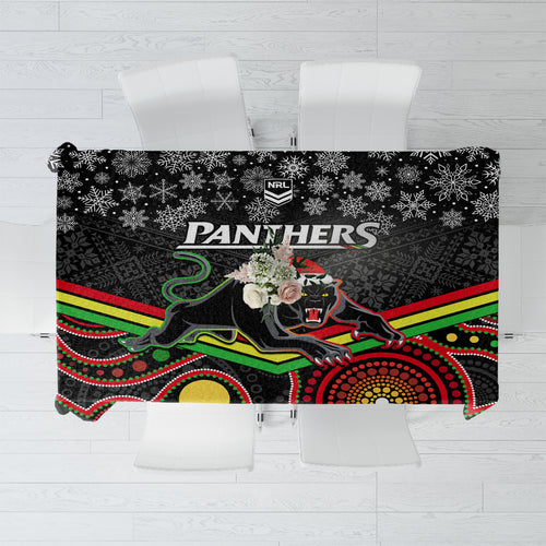 custom-panthers-rugby-christmas-tablecloth-merry-xmas-2023-mix-aboriginal-art-black-version