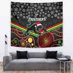 custom-panthers-rugby-christmas-tapestry-merry-xmas-2023-mix-aboriginal-art-black-version