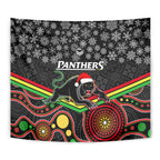 custom-panthers-rugby-christmas-tapestry-merry-xmas-2023-mix-aboriginal-art-black-version