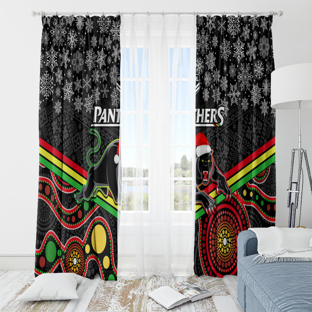 custom-panthers-rugby-christmas-window-curtain-merry-xmas-2023-mix-aboriginal-art-black-version