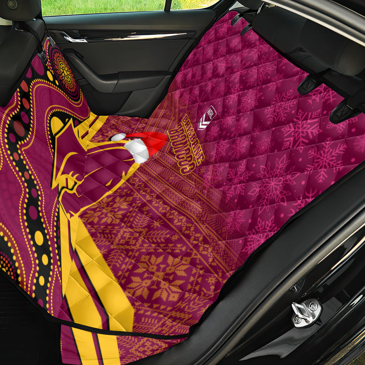custom-brisbane-broncos-rugby-christmas-back-car-seat-cover-merry-xmas-2023-mix-aboriginal-art