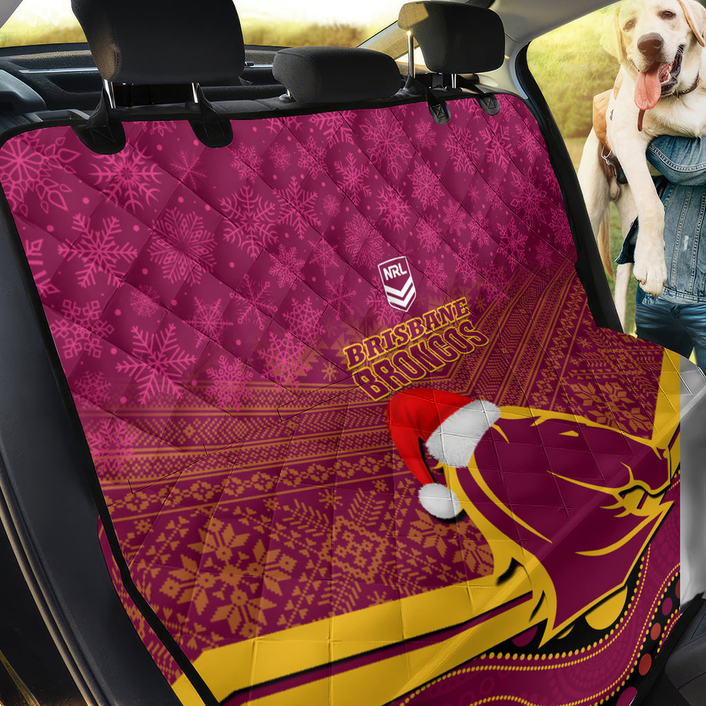 custom-brisbane-broncos-rugby-christmas-back-car-seat-cover-merry-xmas-2023-mix-aboriginal-art