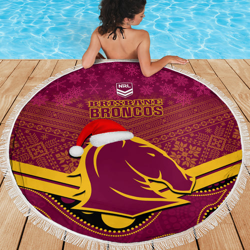 custom-brisbane-broncos-rugby-christmas-beach-blanket-merry-xmas-2023-mix-aboriginal-art