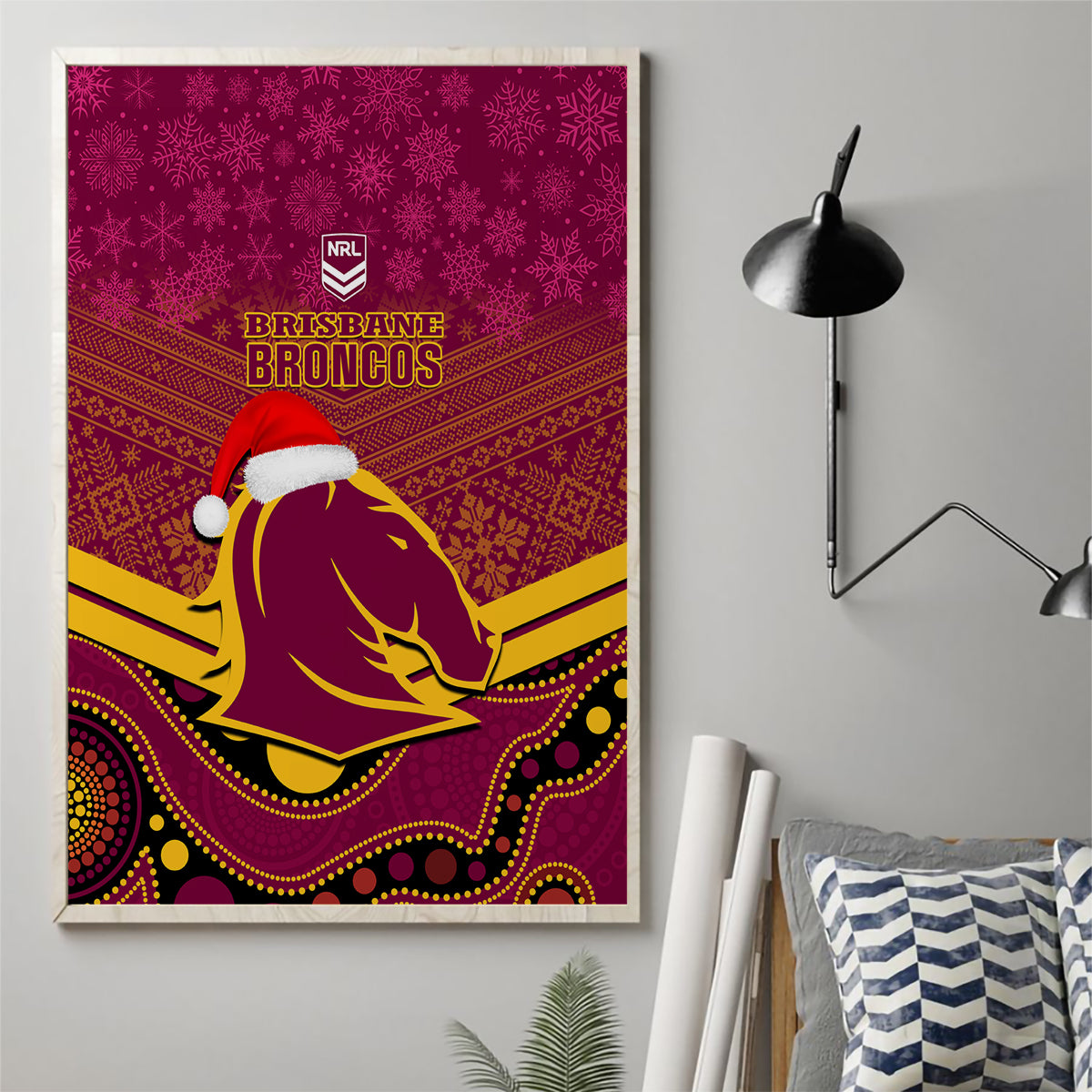 custom-brisbane-broncos-rugby-christmas-canvas-wall-art-merry-xmas-2023-mix-aboriginal-art