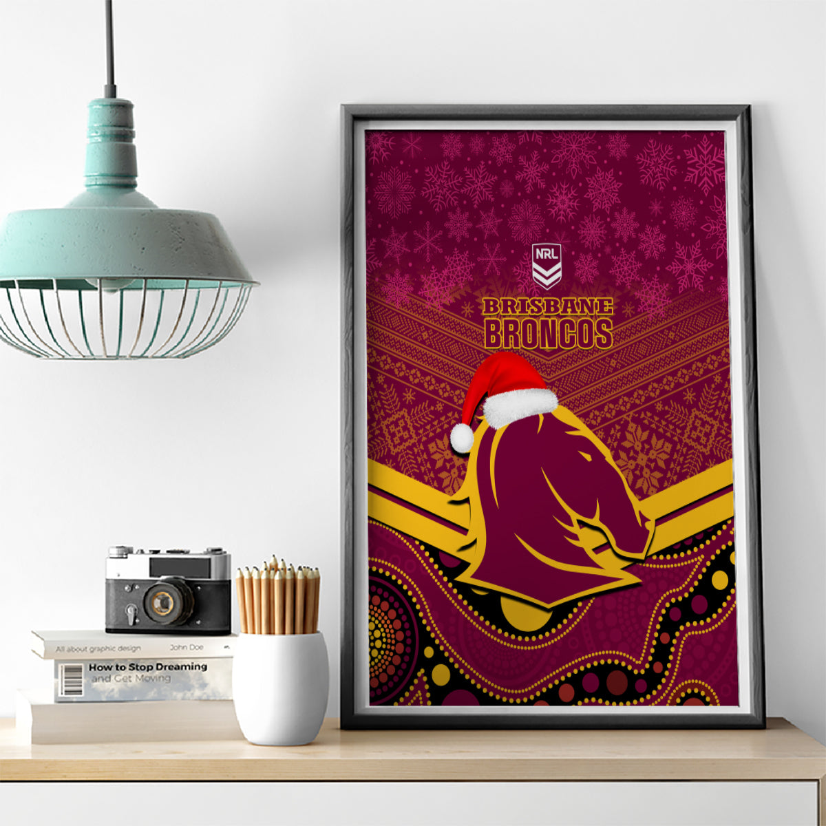 custom-brisbane-broncos-rugby-christmas-canvas-wall-art-merry-xmas-2023-mix-aboriginal-art
