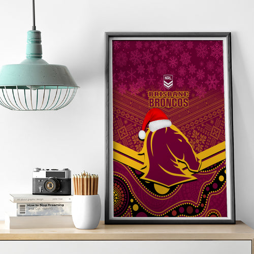 custom-brisbane-broncos-rugby-christmas-canvas-wall-art-merry-xmas-2023-mix-aboriginal-art