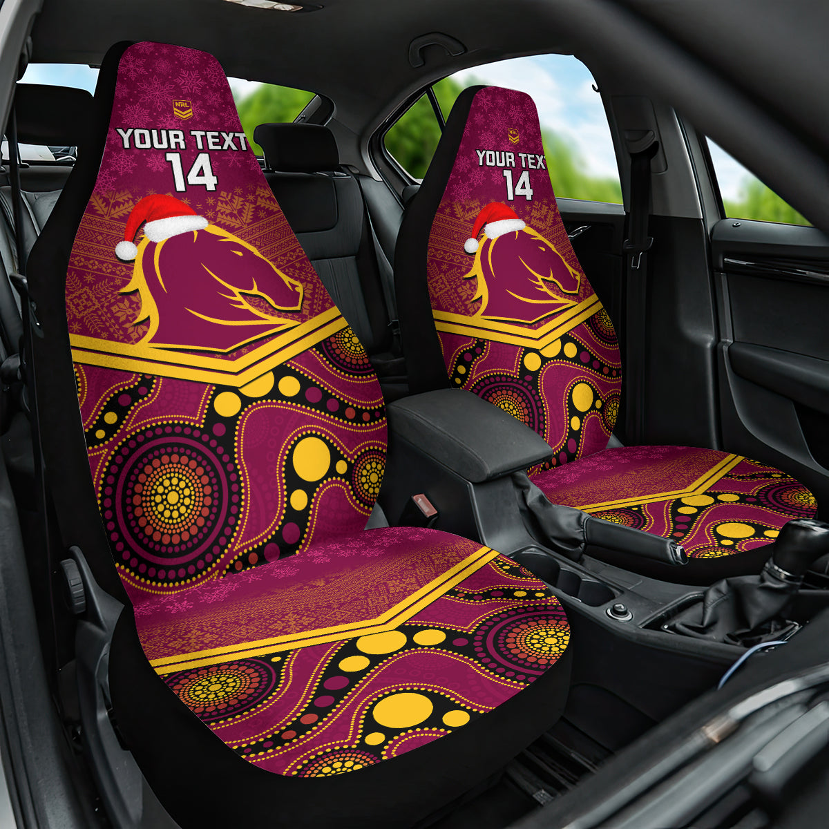 custom-brisbane-broncos-rugby-christmas-car-seat-cover-merry-xmas-2023-mix-aboriginal-art