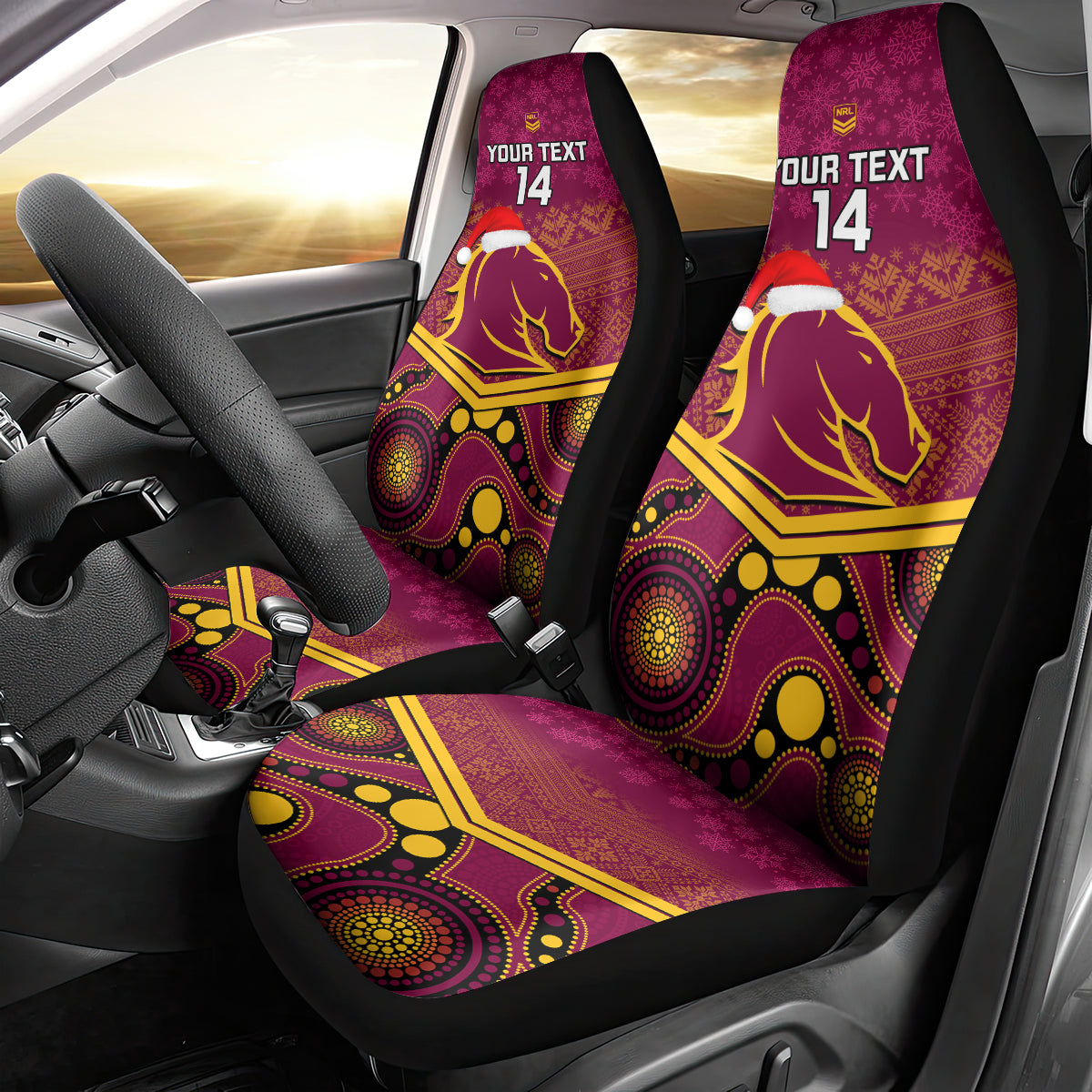 custom-brisbane-broncos-rugby-christmas-car-seat-cover-merry-xmas-2023-mix-aboriginal-art