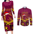 custom-brisbane-broncos-rugby-christmas-couples-matching-long-sleeve-bodycon-dress-and-long-sleeve-button-shirt-merry-xmas-2023-mix-aboriginal-art