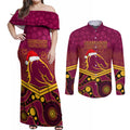 custom-brisbane-broncos-rugby-christmas-couples-matching-off-shoulder-maxi-dress-and-long-sleeve-button-shirt-merry-xmas-2023-mix-aboriginal-art