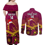 custom-brisbane-broncos-rugby-christmas-couples-matching-off-shoulder-maxi-dress-and-long-sleeve-button-shirt-merry-xmas-2023-mix-aboriginal-art