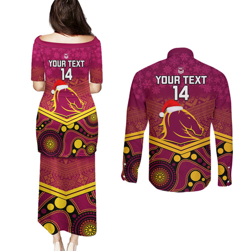 custom-brisbane-broncos-rugby-christmas-couples-matching-puletasi-dress-and-long-sleeve-button-shirt-merry-xmas-2023-mix-aboriginal-art