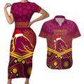 custom-brisbane-broncos-rugby-christmas-couples-matching-short-sleeve-bodycon-dress-and-hawaiian-shirt-merry-xmas-2023-mix-aboriginal-art
