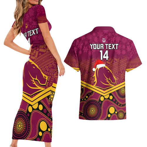 custom-brisbane-broncos-rugby-christmas-couples-matching-short-sleeve-bodycon-dress-and-hawaiian-shirt-merry-xmas-2023-mix-aboriginal-art