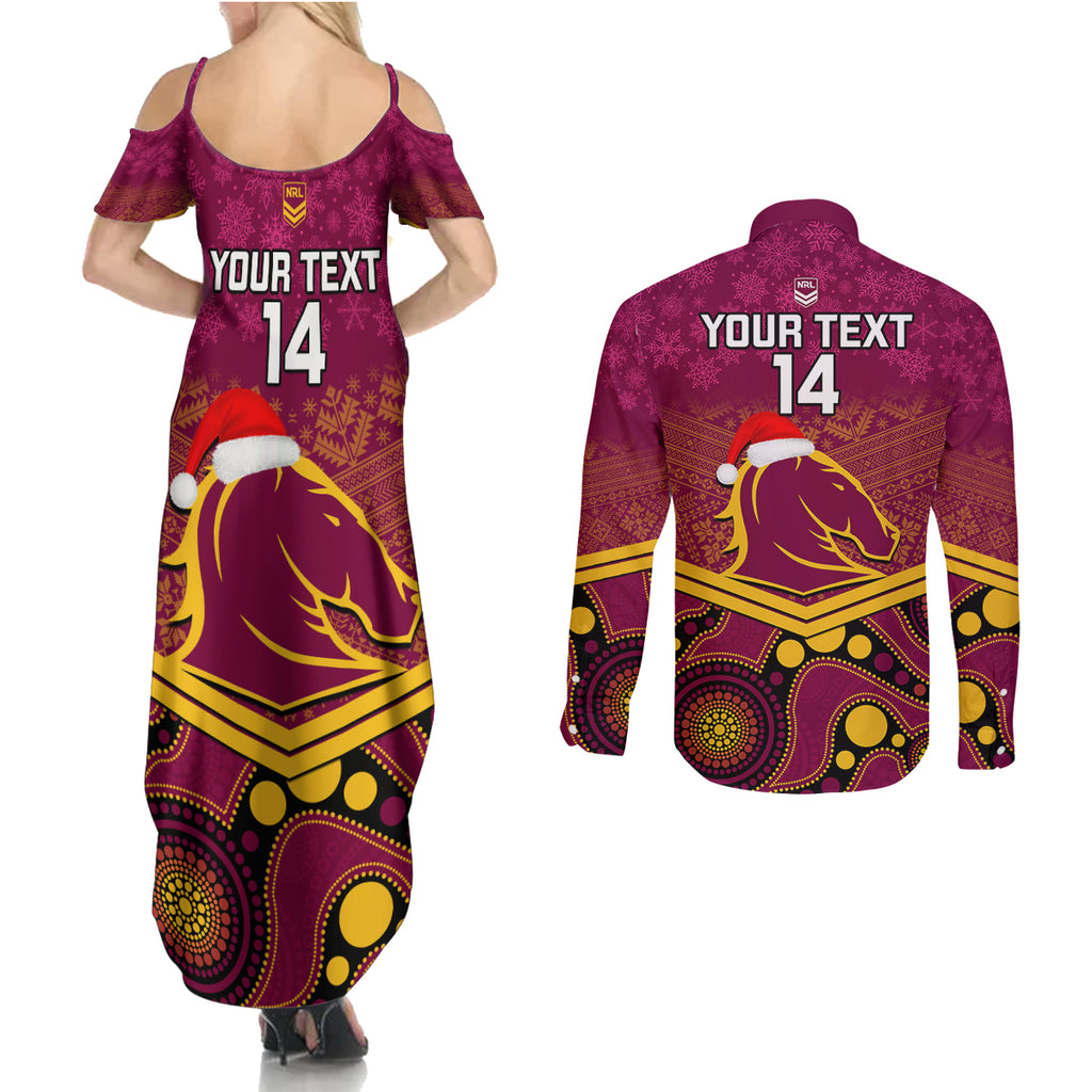 custom-brisbane-broncos-rugby-christmas-couples-matching-summer-maxi-dress-and-long-sleeve-button-shirt-merry-xmas-2023-mix-aboriginal-art