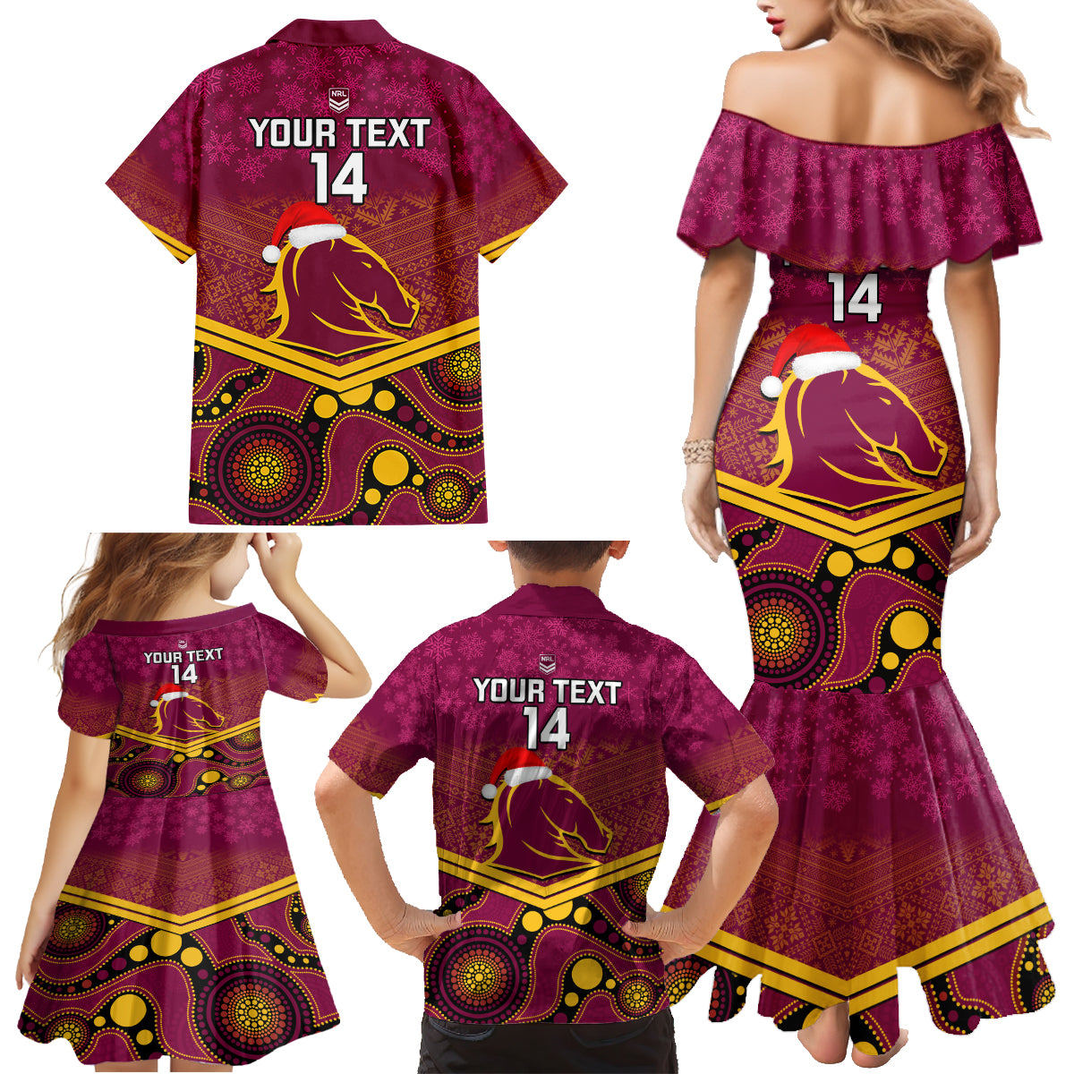 custom-brisbane-broncos-rugby-christmas-family-matching-mermaid-dress-and-hawaiian-shirt-merry-xmas-2023-mix-aboriginal-art