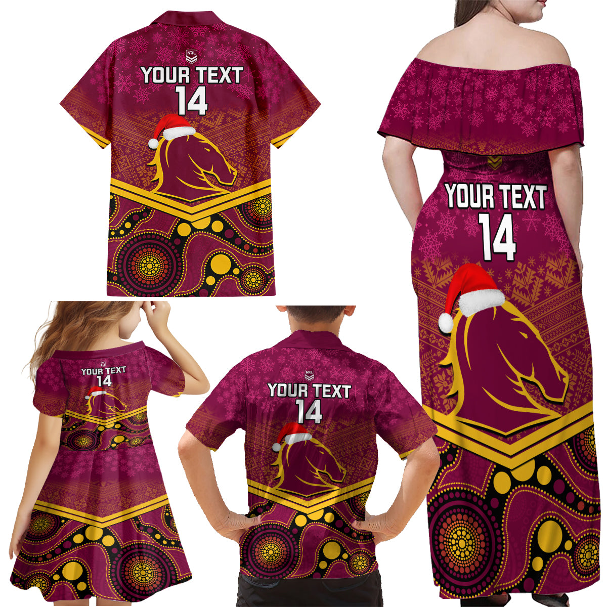 custom-brisbane-broncos-rugby-christmas-family-matching-off-shoulder-maxi-dress-and-hawaiian-shirt-merry-xmas-2023-mix-aboriginal-art