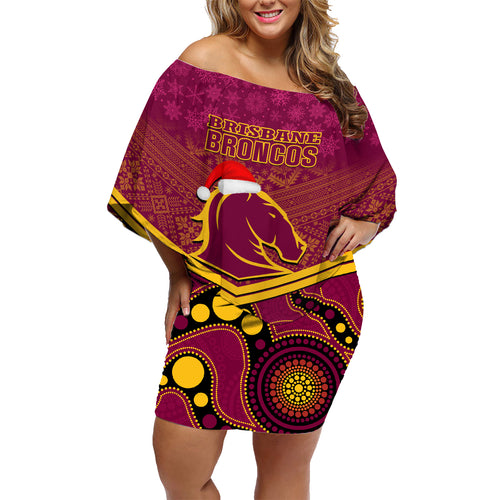 custom-brisbane-broncos-rugby-christmas-family-matching-off-shoulder-short-dress-and-hawaiian-shirt-merry-xmas-2023-mix-aboriginal-art