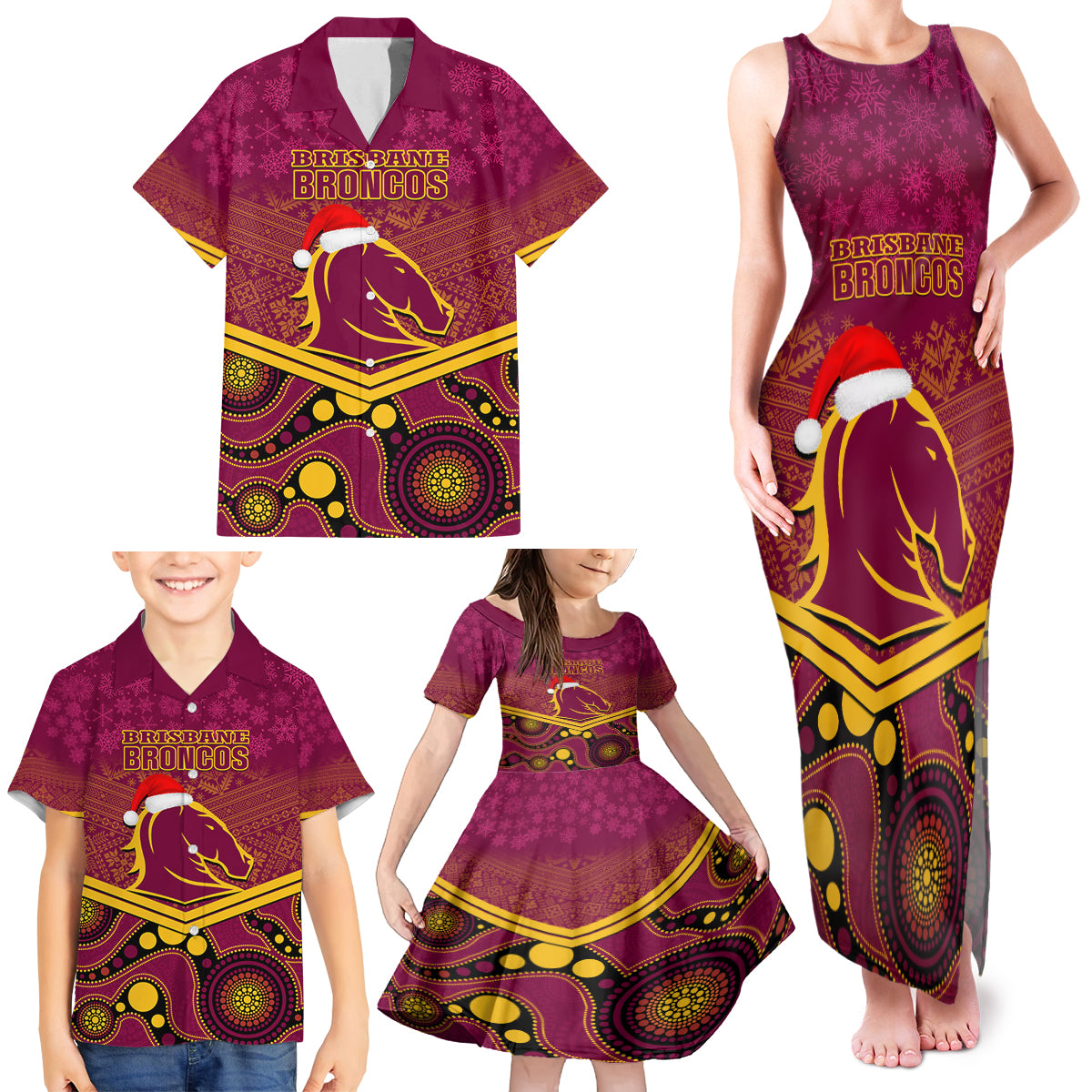 custom-brisbane-broncos-rugby-christmas-family-matching-tank-maxi-dress-and-hawaiian-shirt-merry-xmas-2023-mix-aboriginal-art