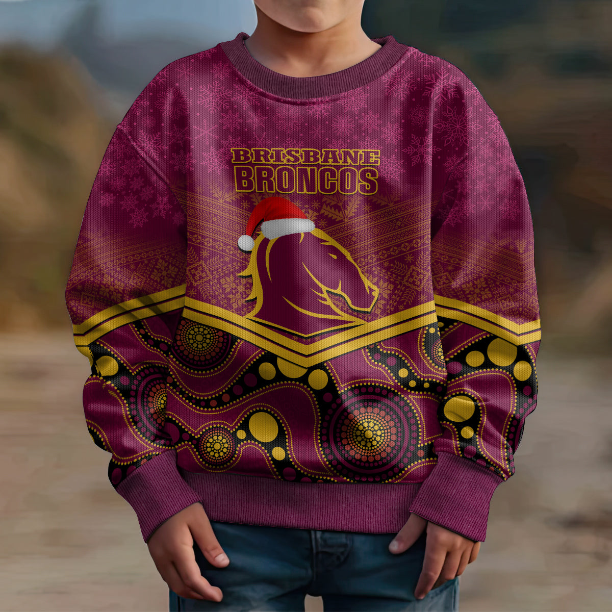 custom-brisbane-broncos-rugby-christmas-kid-ugly-christmas-sweater-merry-xmas-2023-mix-aboriginal-art