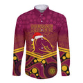 custom-brisbane-broncos-rugby-christmas-long-sleeve-button-shirt-merry-xmas-2023-mix-aboriginal-art