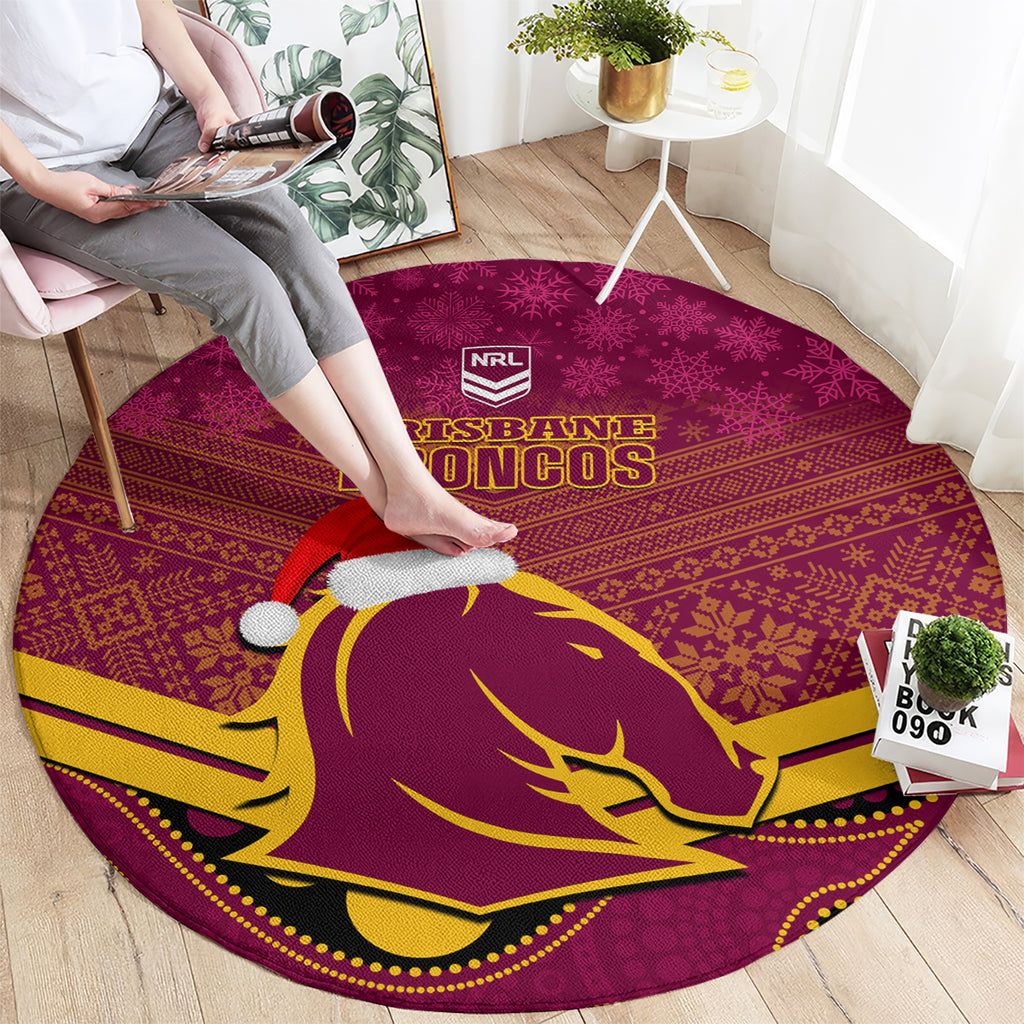 custom-brisbane-broncos-rugby-christmas-round-carpet-merry-xmas-2023-mix-aboriginal-art