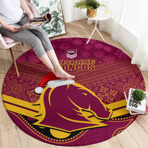 custom-brisbane-broncos-rugby-christmas-round-carpet-merry-xmas-2023-mix-aboriginal-art