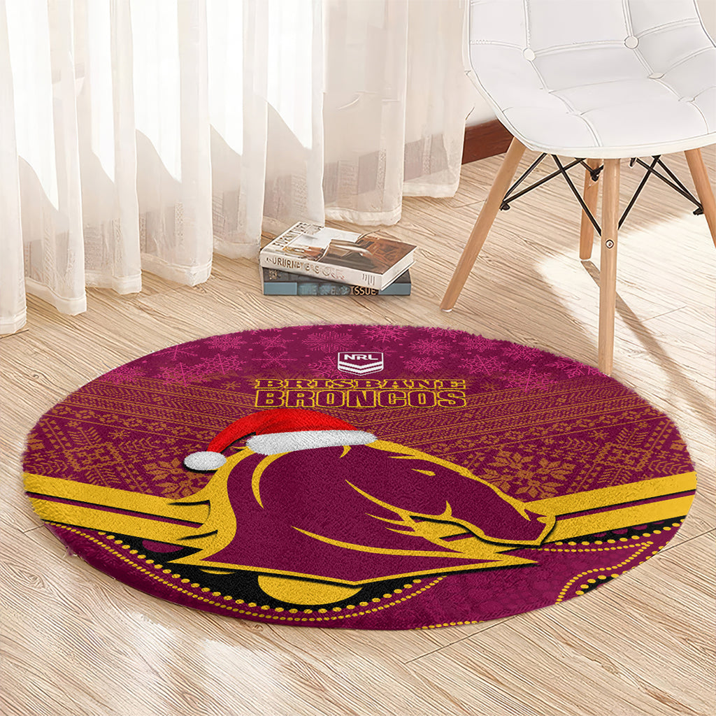 custom-brisbane-broncos-rugby-christmas-round-carpet-merry-xmas-2023-mix-aboriginal-art