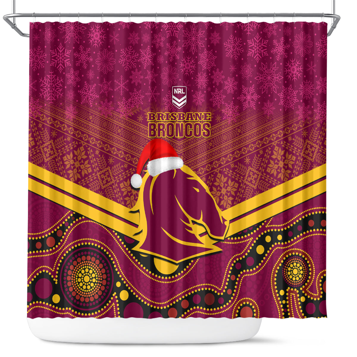 custom-brisbane-broncos-rugby-christmas-shower-curtain-merry-xmas-2023-mix-aboriginal-art