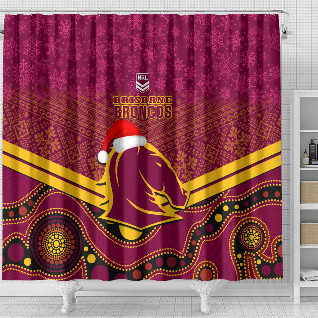 custom-brisbane-broncos-rugby-christmas-shower-curtain-merry-xmas-2023-mix-aboriginal-art