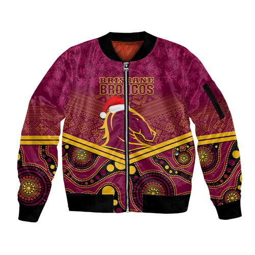 custom-brisbane-broncos-rugby-christmas-sleeve-zip-bomber-jacket-merry-xmas-2023-mix-aboriginal-art