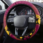 Brisbane Broncos Rugby Christmas Steering Wheel Cover Merry Xmas 2023 Mix Aboriginal Art