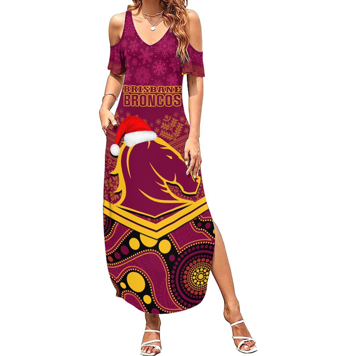 custom-brisbane-broncos-rugby-christmas-summer-maxi-dress-merry-xmas-2023-mix-aboriginal-art
