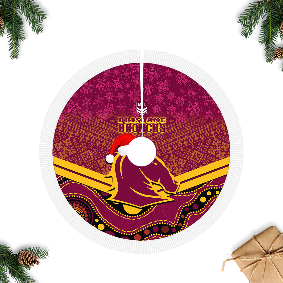 brisbane-broncos-rugby-christmas-tree-skirt-merry-xmas-2023-mix-aboriginal-art