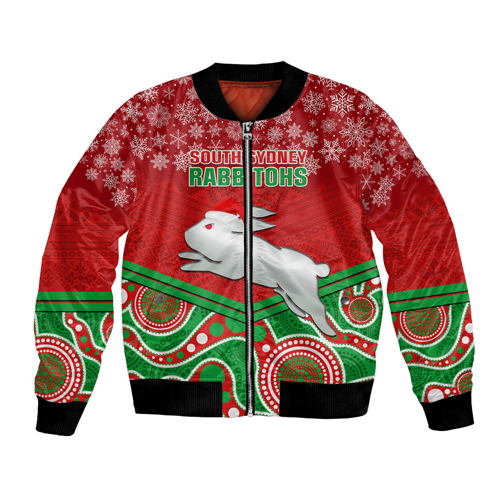 custom-rabbitohs-rugby-christmas-bomber-jacket-merry-xmas-2023-mix-aboriginal-art