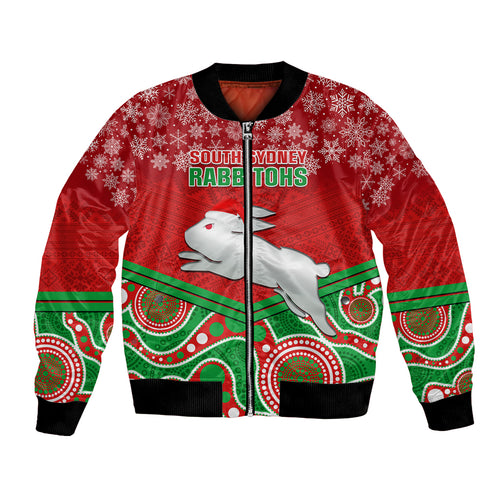 custom-rabbitohs-rugby-christmas-bomber-jacket-merry-xmas-2023-mix-aboriginal-art