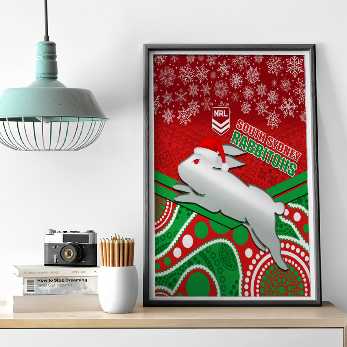 custom-rabbitohs-rugby-christmas-canvas-wall-art-merry-xmas-2023-mix-aboriginal-art