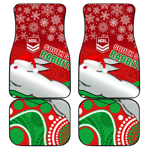 custom-rabbitohs-rugby-christmas-car-mats-merry-xmas-2023-mix-aboriginal-art