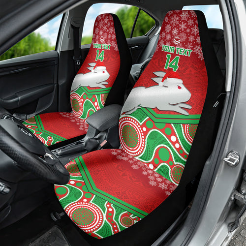 custom-rabbitohs-rugby-christmas-car-seat-cover-merry-xmas-2023-mix-aboriginal-art