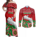 custom-rabbitohs-rugby-christmas-couples-matching-off-shoulder-maxi-dress-and-long-sleeve-button-shirt-merry-xmas-2023-mix-aboriginal-art
