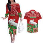 custom-rabbitohs-rugby-christmas-couples-matching-off-the-shoulder-long-sleeve-dress-and-hawaiian-shirt-merry-xmas-2023-mix-aboriginal-art